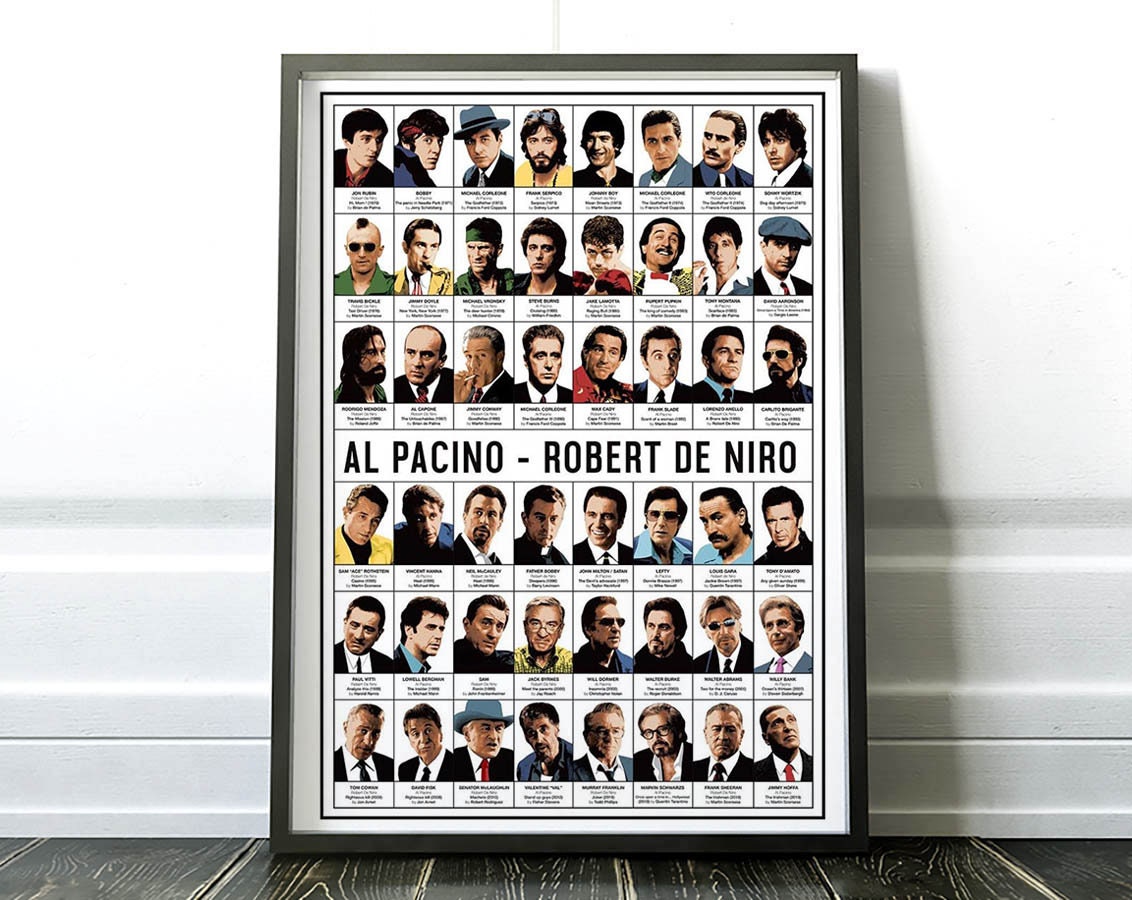 Art-Poster - Al Pacino & Robert de Niro Olivier Bourdereau