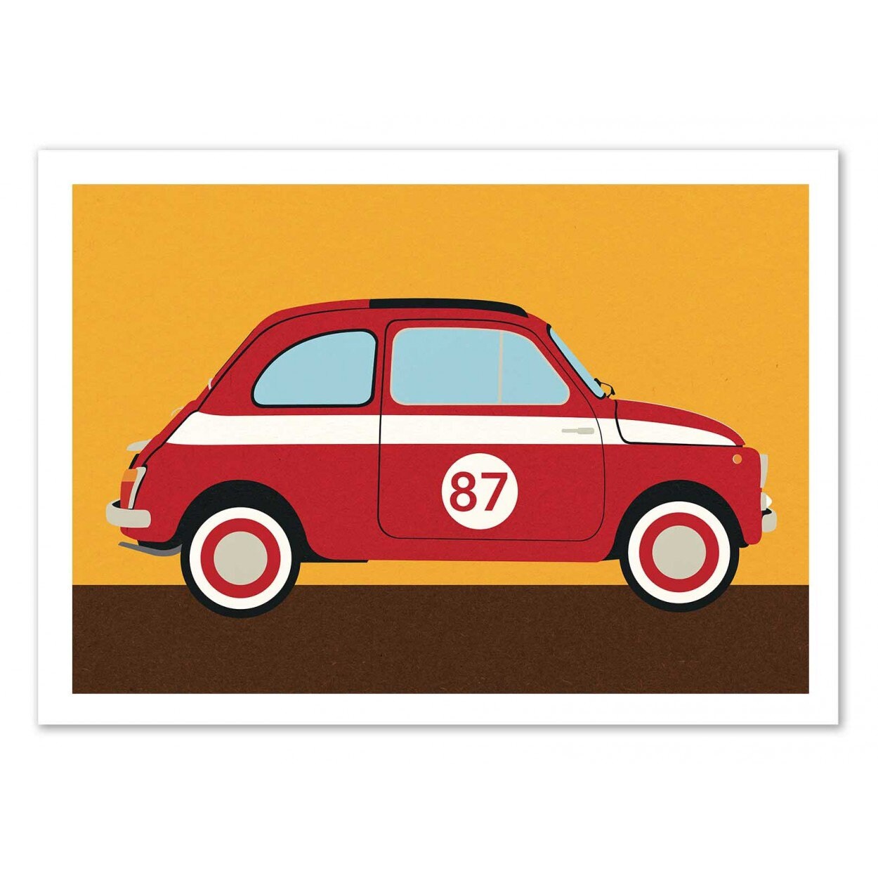 Art-Poster - Fiat 500 Nuova Abarth Rosi Feist
