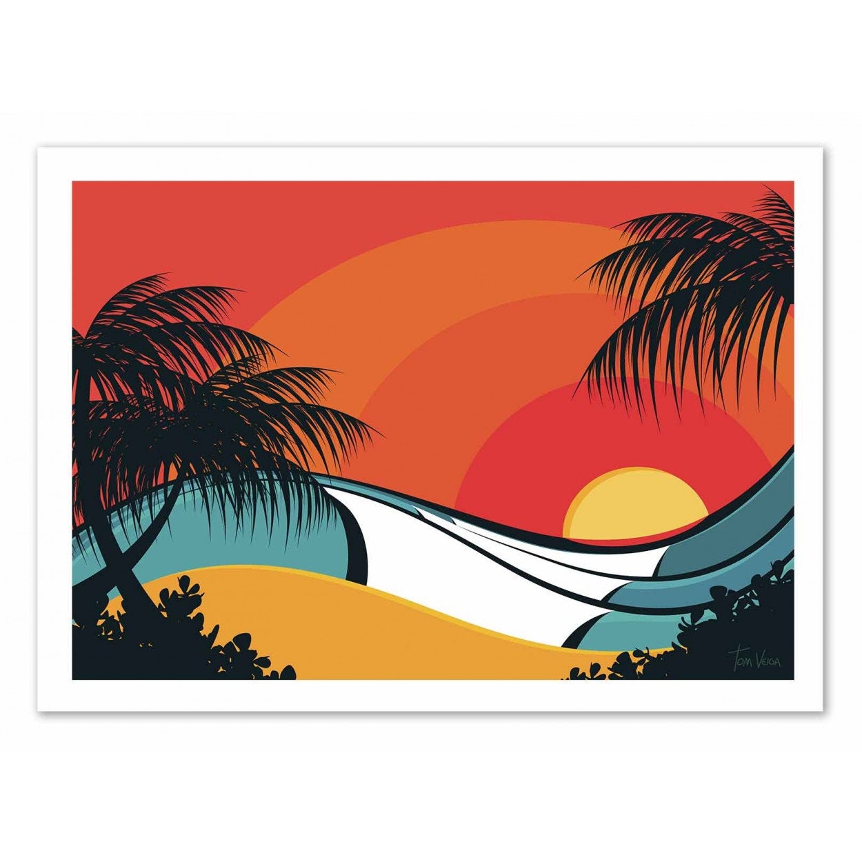 Art-Poster - Pipeline Waves Tom Veiga