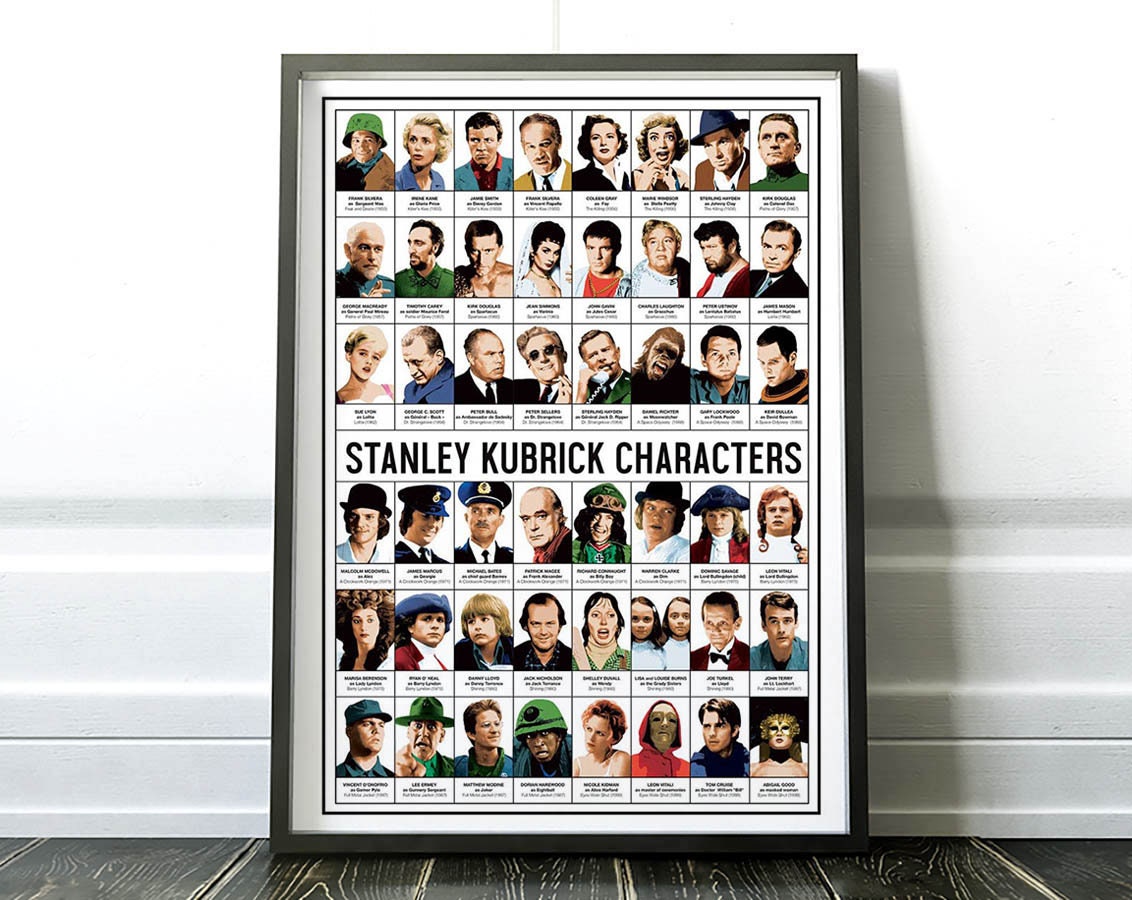 Art-Poster - Stanley Kubrick Characters Olivier Bourdereau