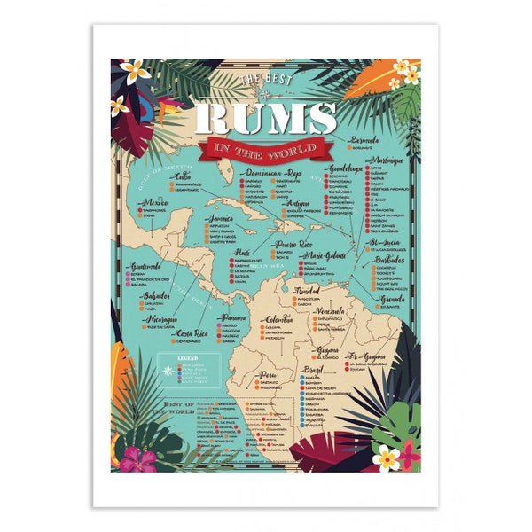 Art-Poster - Best rums in the world - Frog Posters