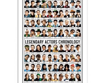 Art-Poster - Legendary actors chronology - Olivier Bourdereau