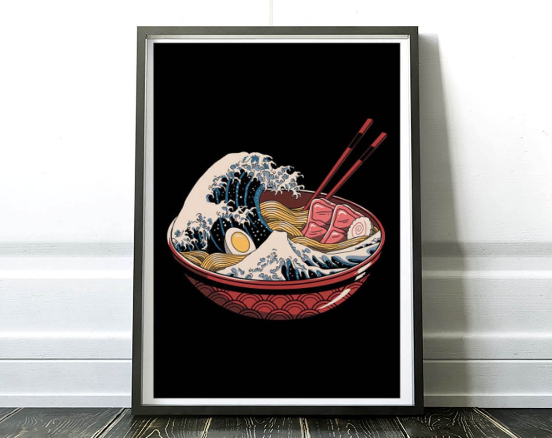 Art-Poster - The Great Ramen Wave Black Version Vincent Trinidad