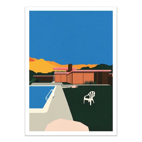 Art-Poster - Kaufmann Desert House Poolside - Rosi Feist