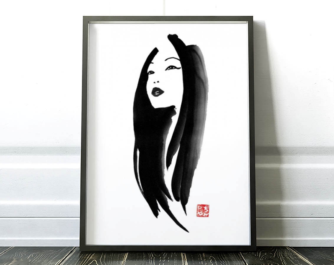Art-Poster - Woman Portrait Pechane Sumie