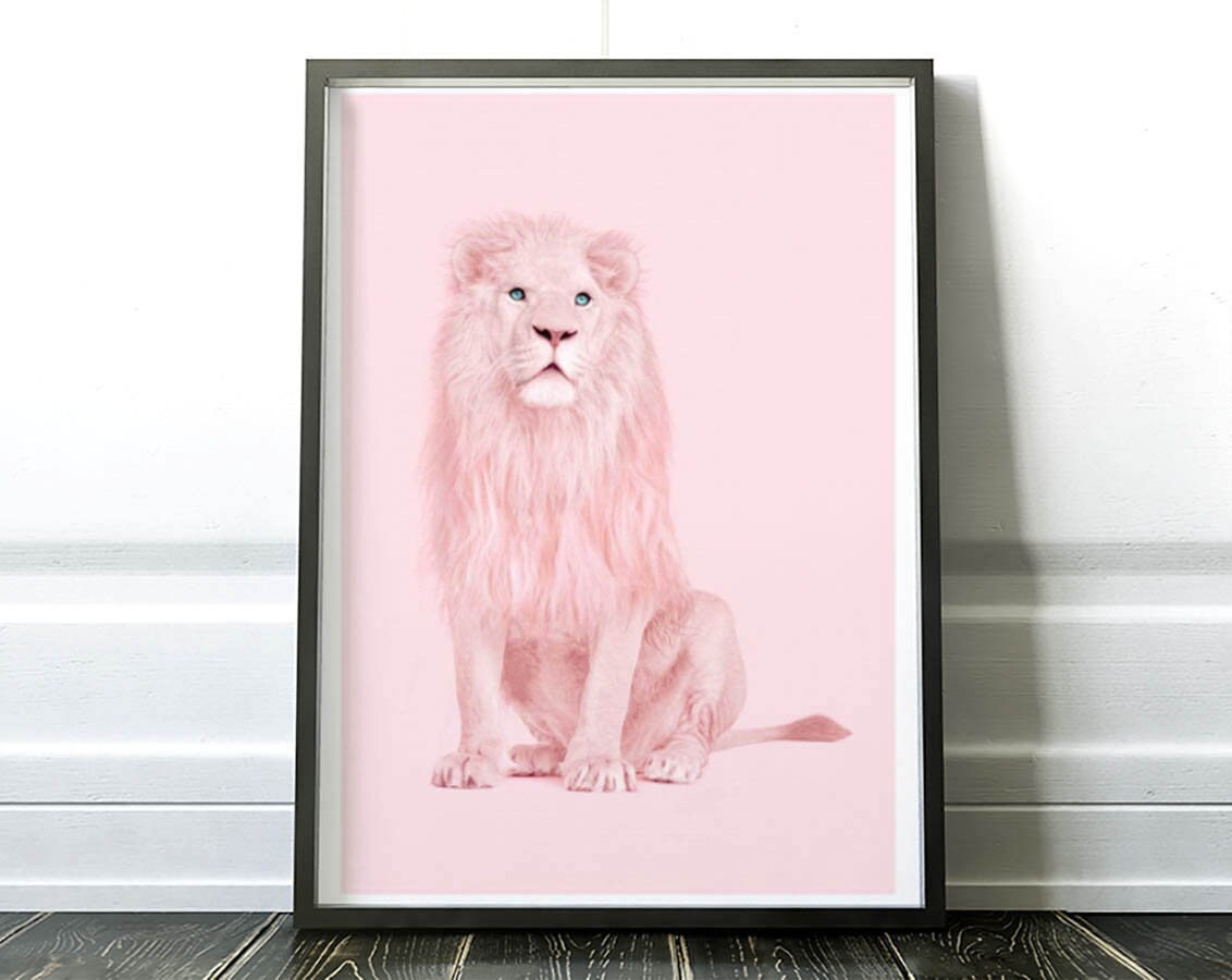 Art-Poster - Pink Lion Paul Fuentes