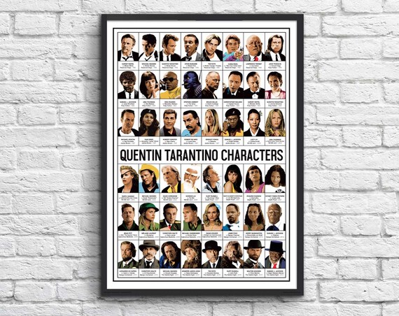 Art Poster 50 X 70 Cm Quentin Tarantino Characters Etsy Denmark