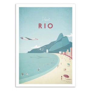 Kunstposter - Bezoek Rio - Henry Rivers