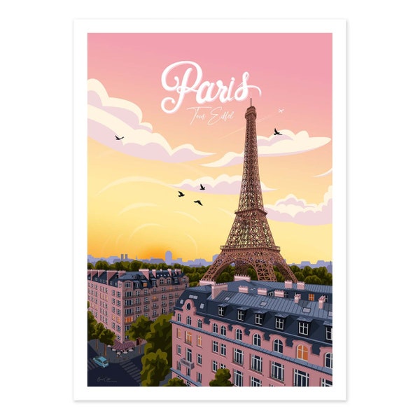 Art-Poster - Paris Tour Eiffel - Benoit Collet