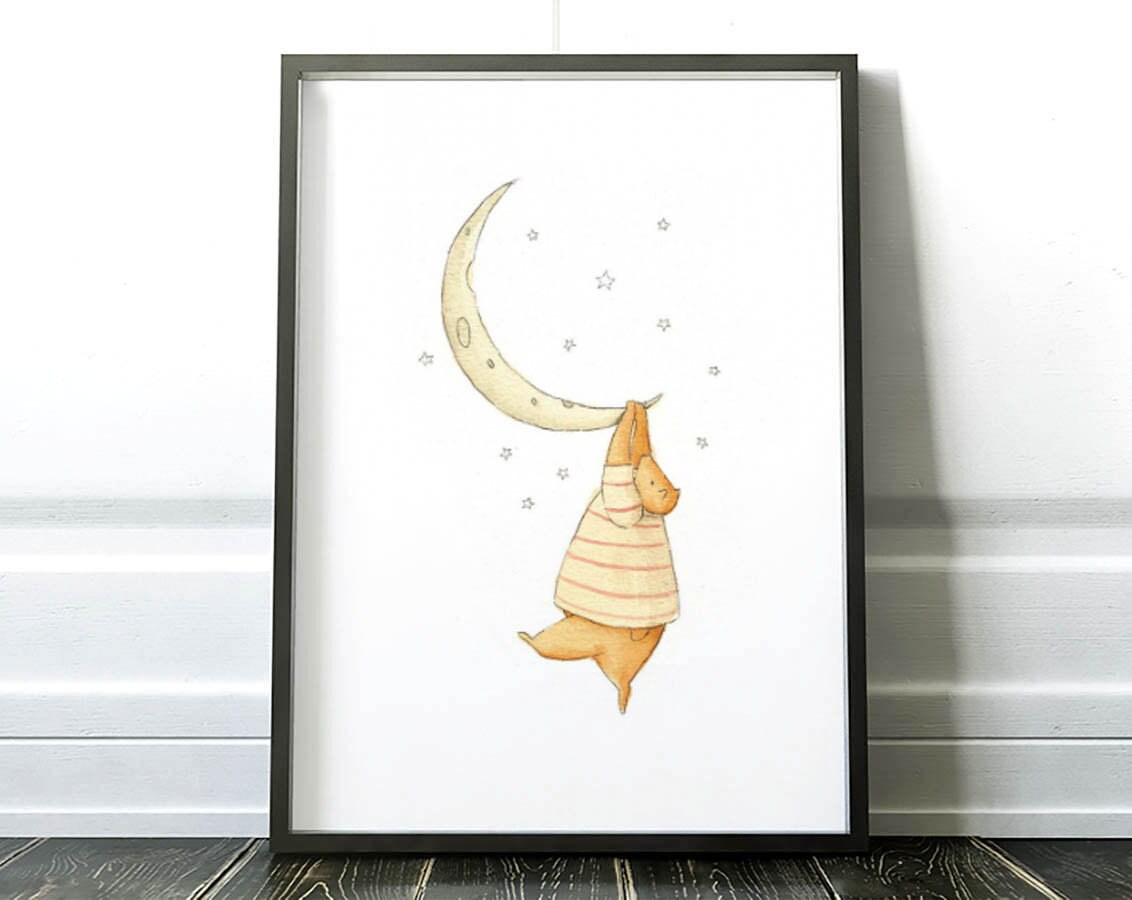 Art-Poster - Stuck On The Moon Mike Koubou