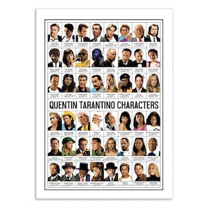 Art-Poster - Personagens de Quentin Tarantino - Olivier Bourdereau