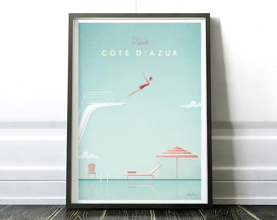 Art-Poster - Visit Cote d'azur Henry Rivers