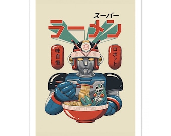 Art-Poster - Super Ramen Bot - Vincent Trinidad