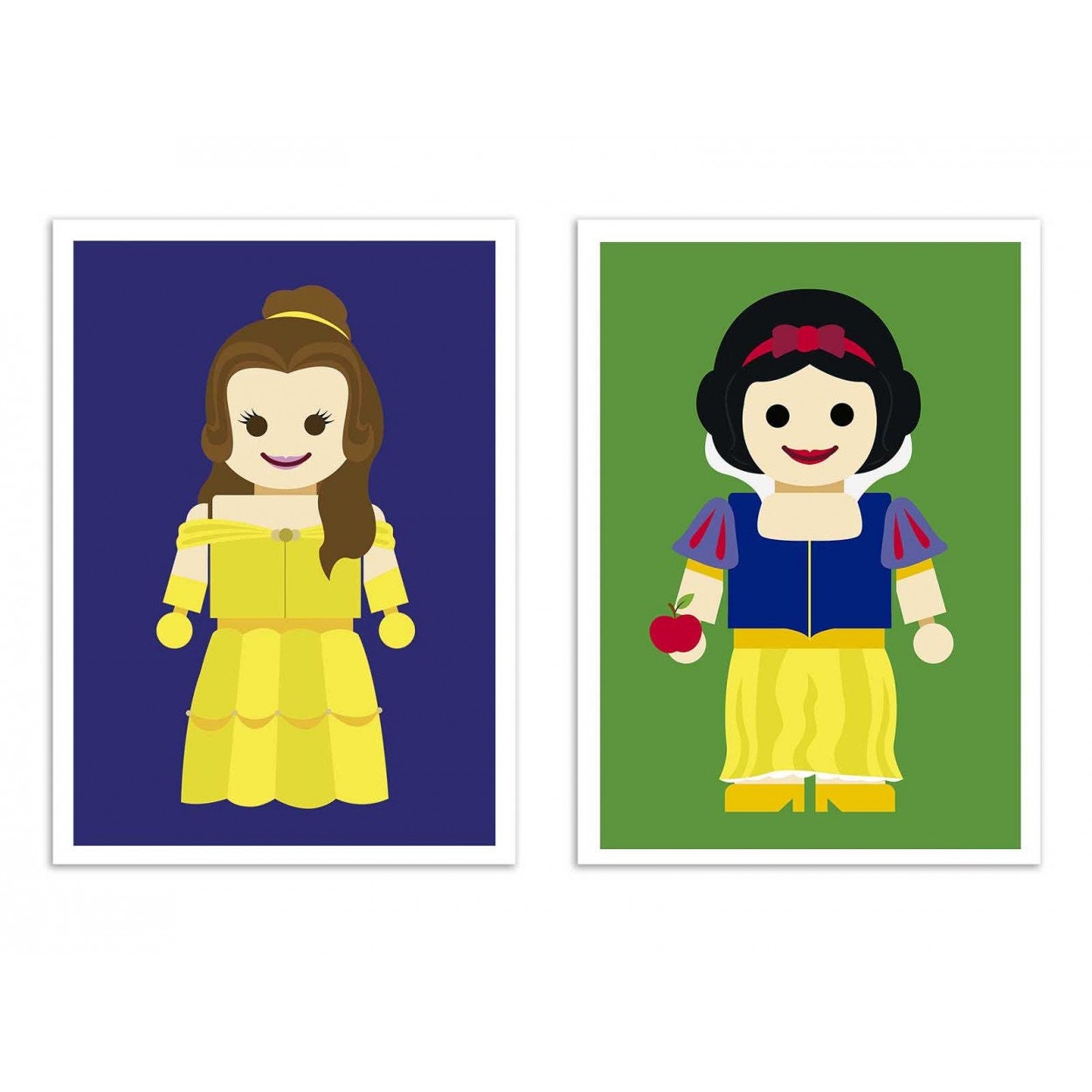 2 Art-Posters 30 X 40 cm - Duo Bella & Snow White Toys Rafa Gomes