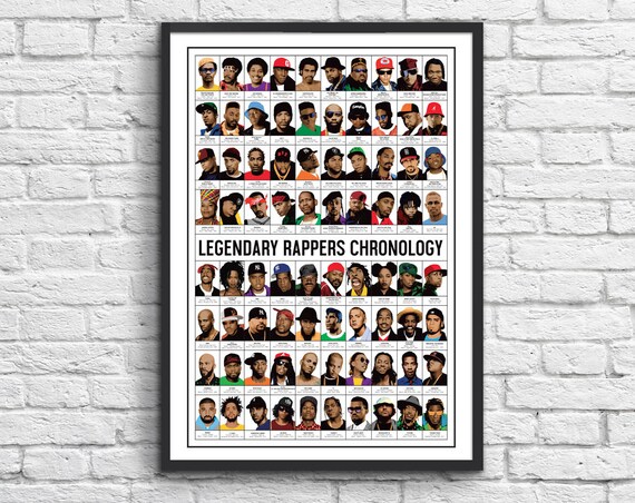 ik heb dorst Schandelijk schapen Art-poster 50 X 70 Cm Legendary Rappers Chronology - Etsy