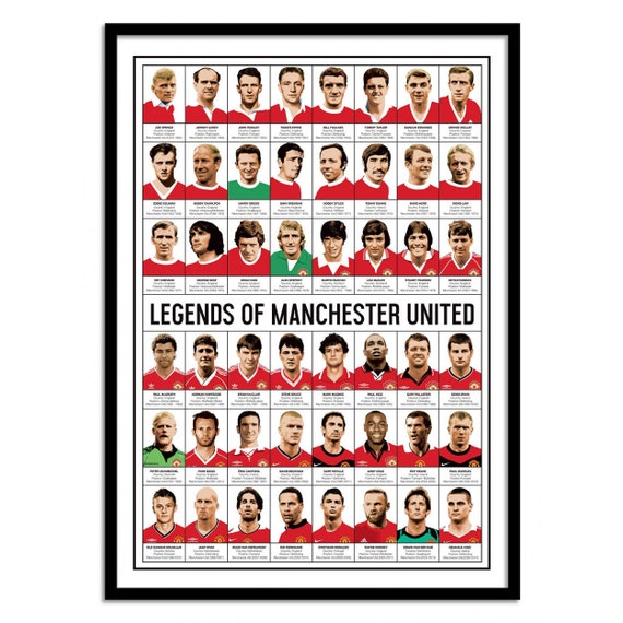 Art-poster - Legends of Manchester United - Olivier Bourdereau