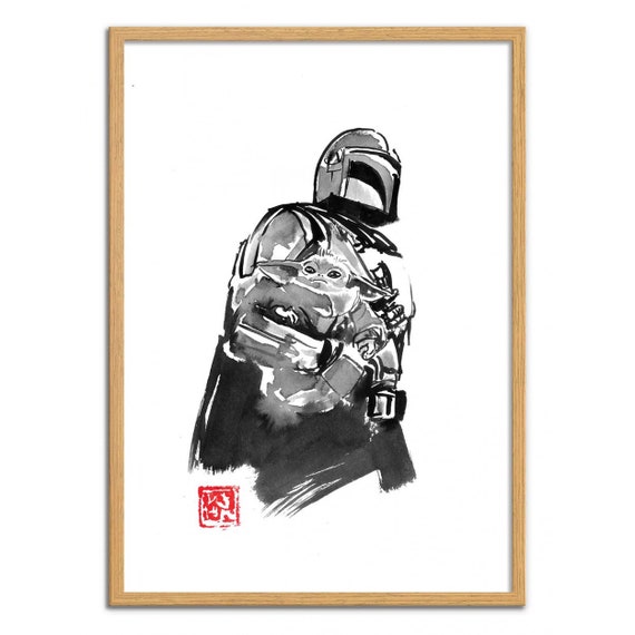 Art-poster - the Mandalorian Version 3 - Pechane Sumie - Etsy