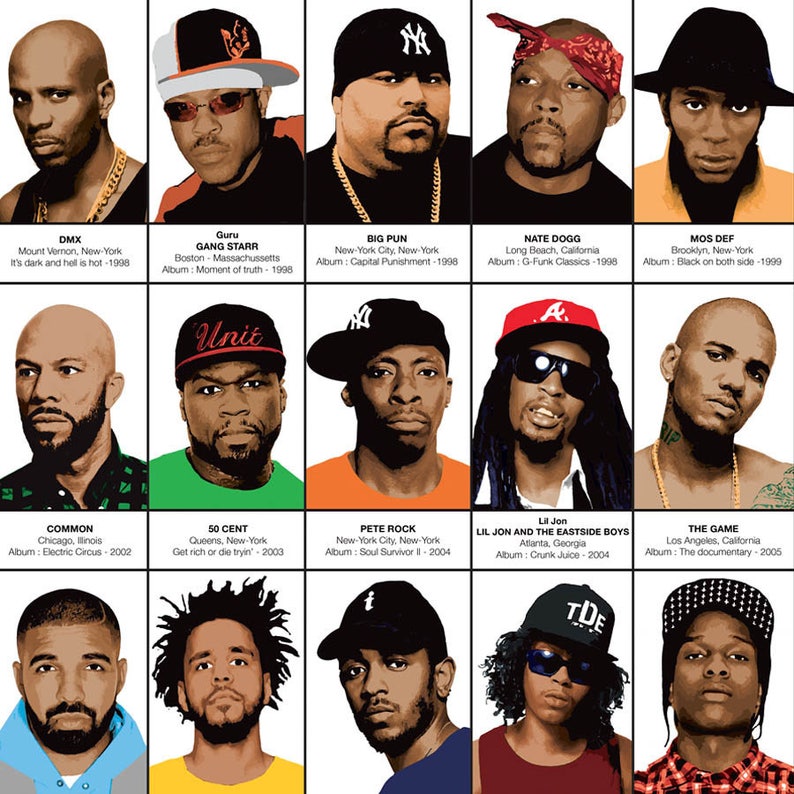 Art Poster 50 X 70 Cm Legendary Rappers Chronology Etsy art-poster-50-x-70-cm-legendary-rappers-chronology-etsy