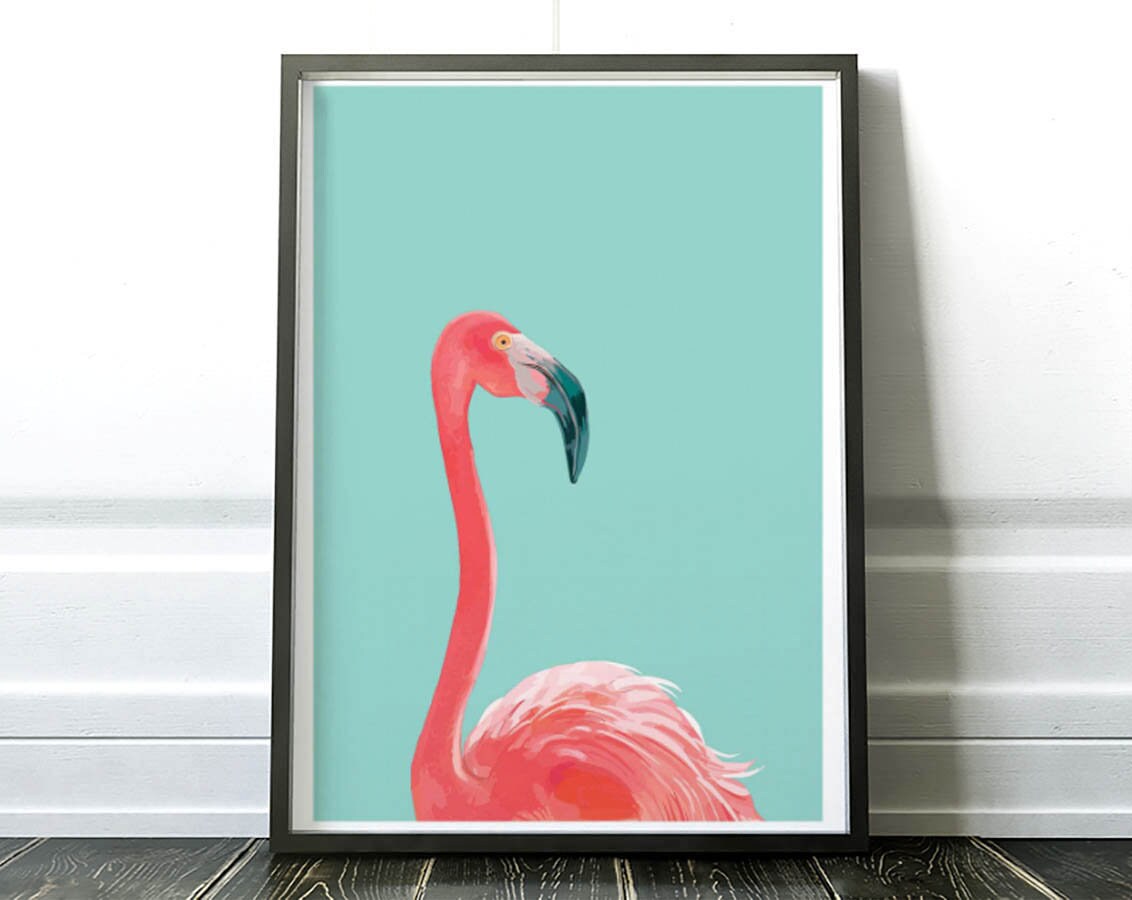 Art-Poster - Flamingo in The Sky Seven Trees