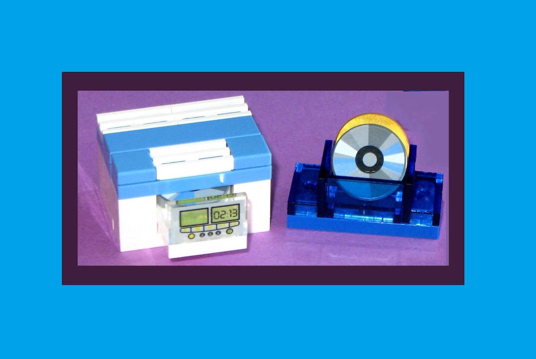 Miniature Custom CD TV DVD Blue Ray Player With Disk Holder Set ...