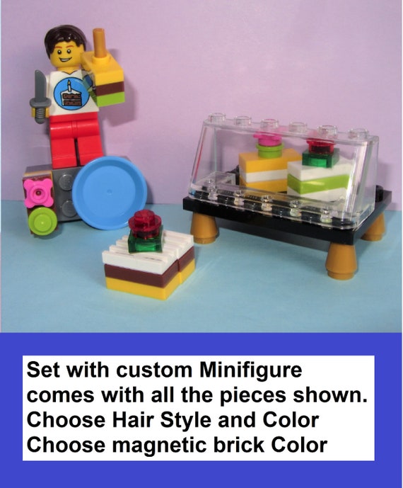 Custom Birthday Girl or Boy Bakery Kit Minifigure Sheet Cake
