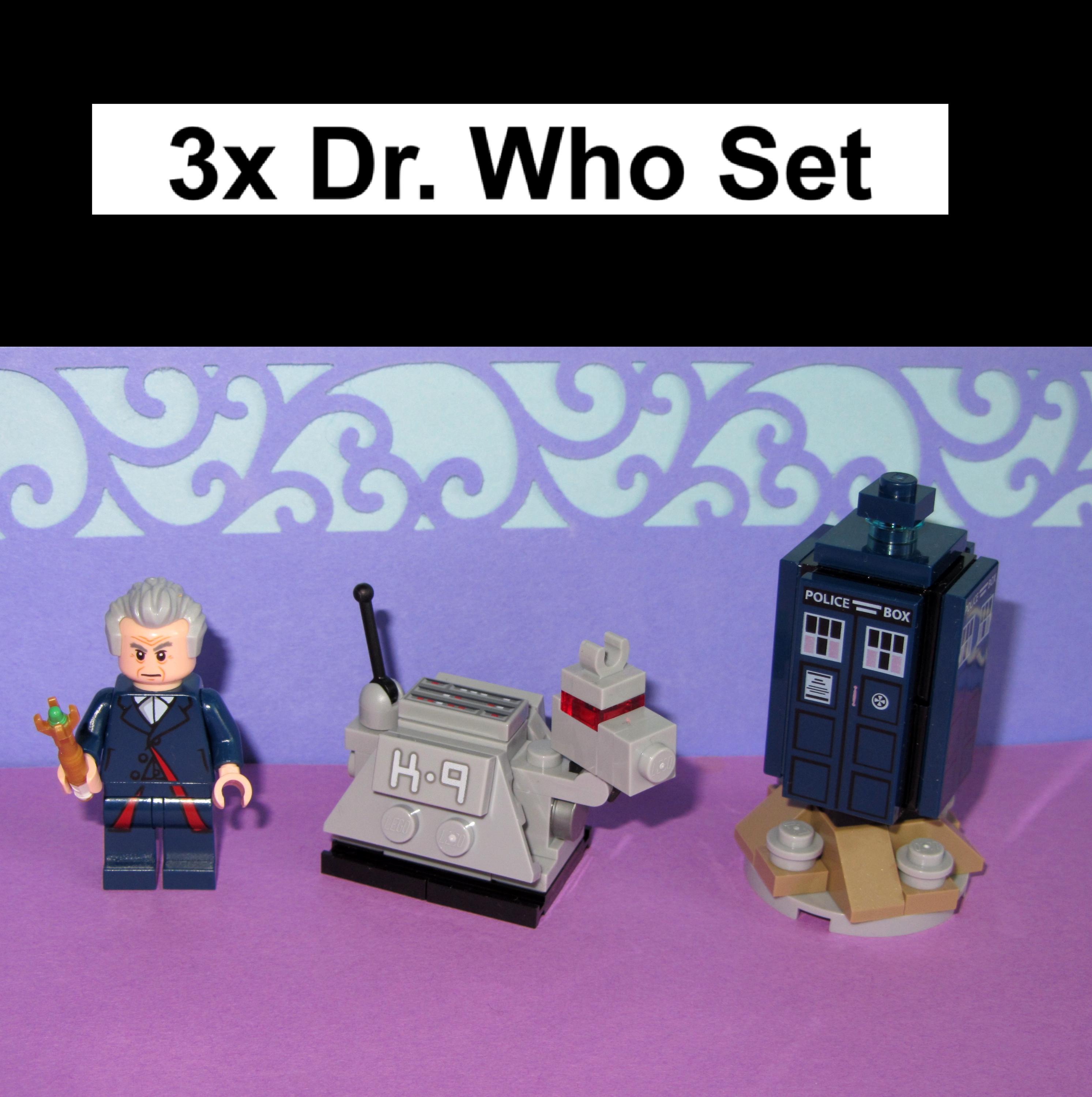 Doctor Who Cake Topper - 12th Twelfth Dr. K-9 Miniature Tardis Cyberman  Dalak Minifigure Peter Capaldi Time Machine BBC -made of Lego Bricks - Etsy, image size:2986x3000