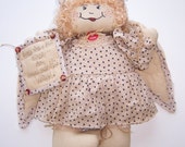 Clara The Guardian Angel, Collectible, Country Primitive Doll, Wonderful Life, Quilted