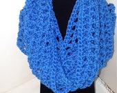 FREE SHIPPING!  Infinity Neck Scarf, Fashion Accessory, Royal Blue