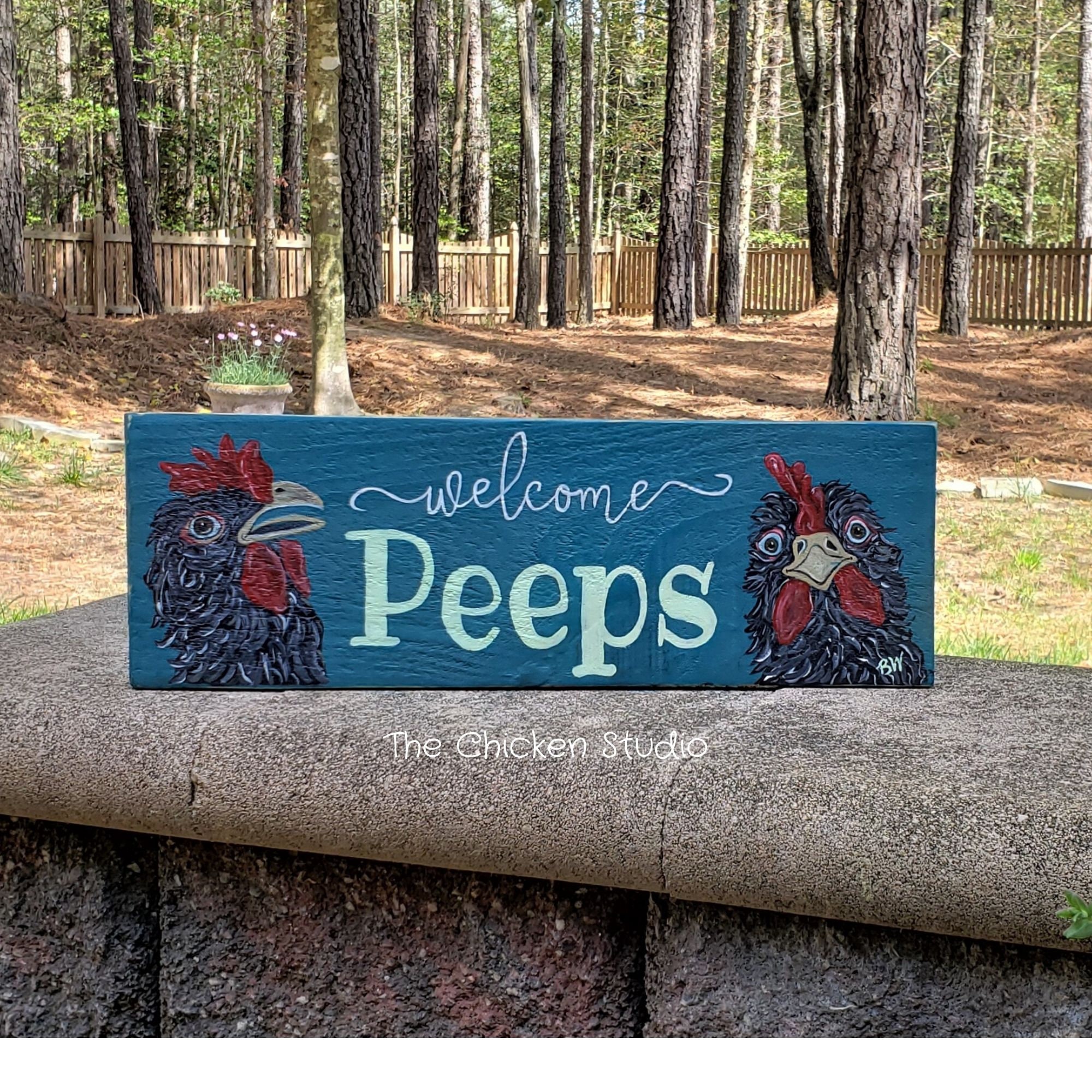 Peeps Chicken Coop Sign entry sign Chicken Coop Etsy