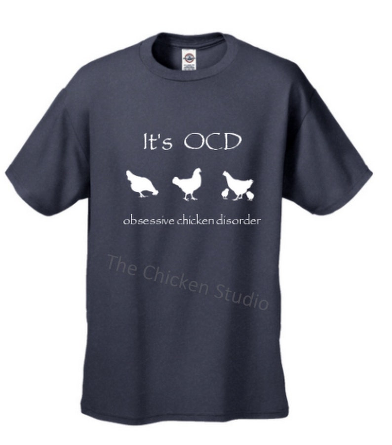 Chicken Shirt Chicken Tshirt BLUE Obsessive Chicken Etsy