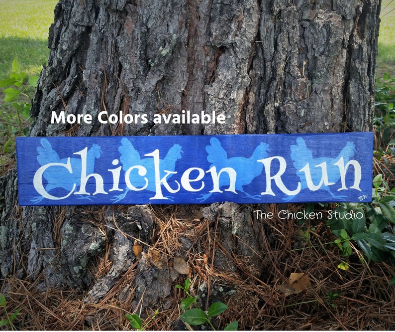 Chicken Coop Sign Chicken Run Choose Colors Wood Sign Chicken Coop Decor Chicken Sign Outdoor Gift Chicken Gifts