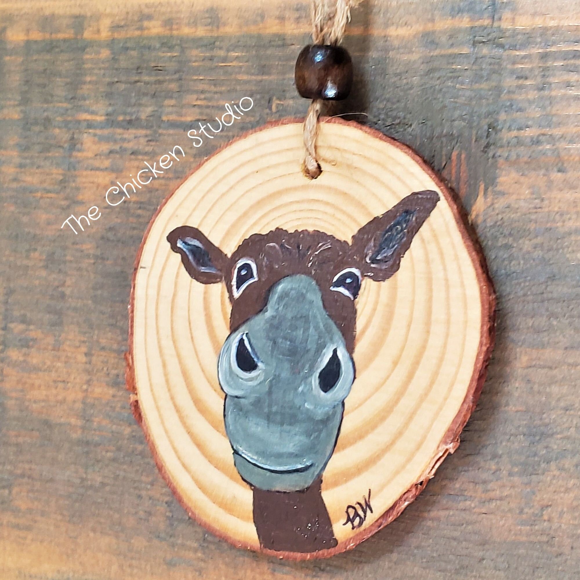 Donkey Ornament Christmas Ornament Farm animals Christmas | Etsy