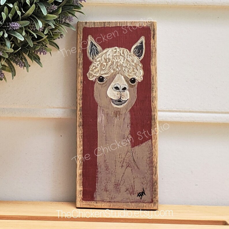 farmhouse décor alpaca Alpaca painting wood art small wall hanging farm animal hand painted gifts original reclaimed wood farmhouse décor alpaca Alpaca painting wood art small wall hanging farm animal hand painted gifts original reclaimed wood