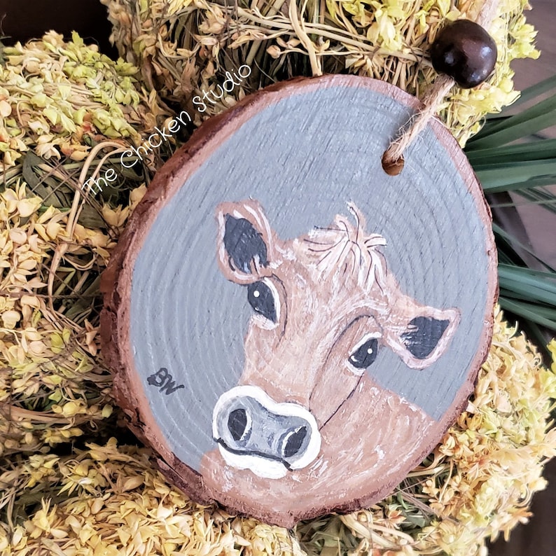 Cow Ornament personalize Jersey Cow Christmas Ornaments Etsy