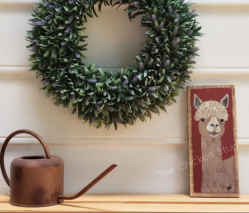farmhouse décor alpaca Alpaca painting wood art small wall hanging farm animal hand painted gifts original reclaimed wood farmhouse décor alpaca Alpaca painting wood art small wall hanging farm animal hand painted gifts original reclaimed wood