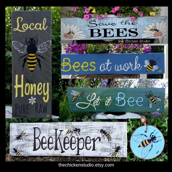 HONEY BEES BEE KEEPER LOCAL HONEY aluminum sign HONEY FOR SALE SUPPLIES