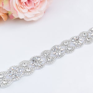 Custom Full Length Crystal Rhinestone Bridal Belt- Wedding Belt -Crystal Sash Belt -All the Way Around with Clasp Closure - bridal sash B045