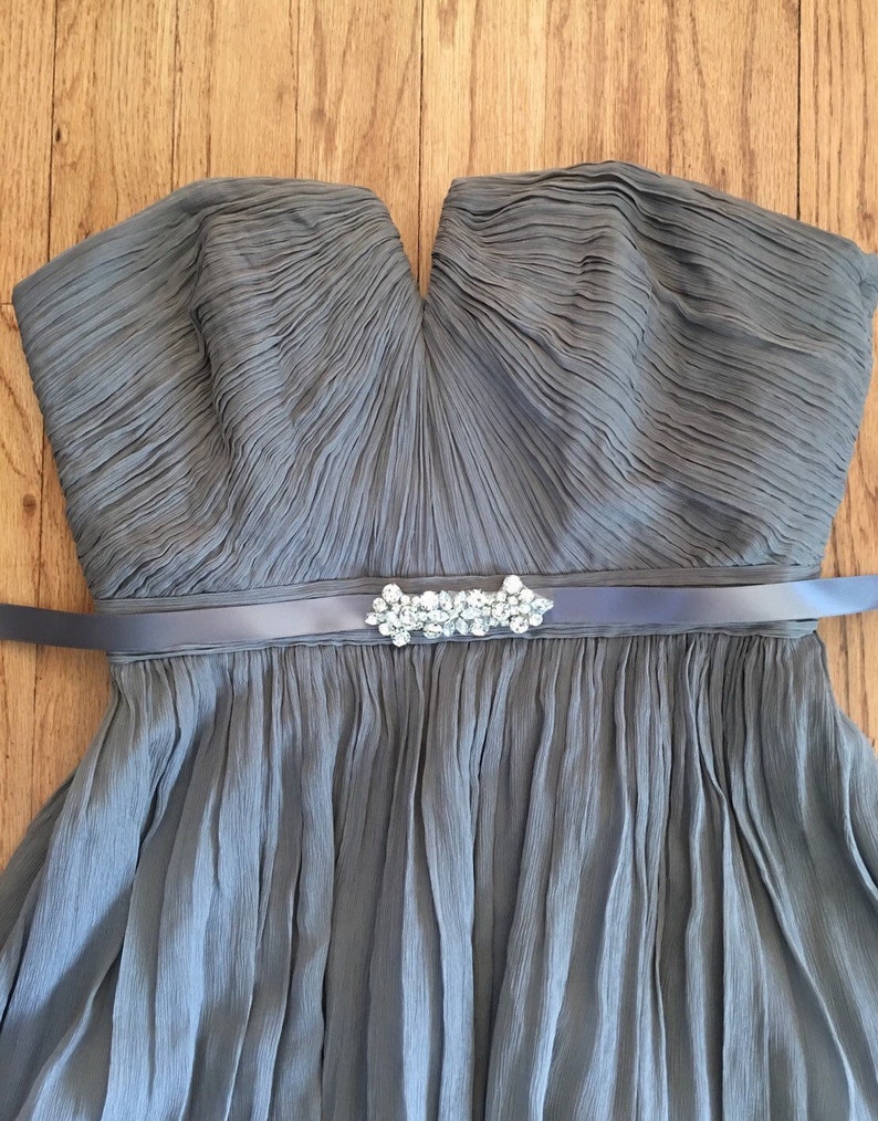 Bridesmaids Belt Flower Girl Sash Rhinestone Belt thin Etsy