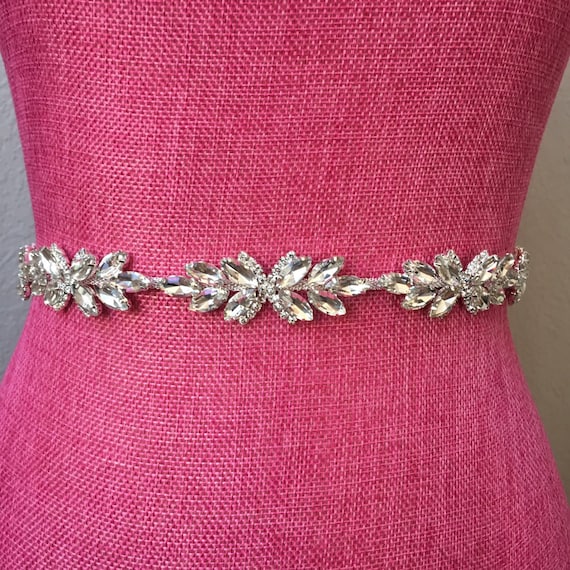 Thin Rhinestone Belt-bridal Belt Bridesmaids Belt Crystal