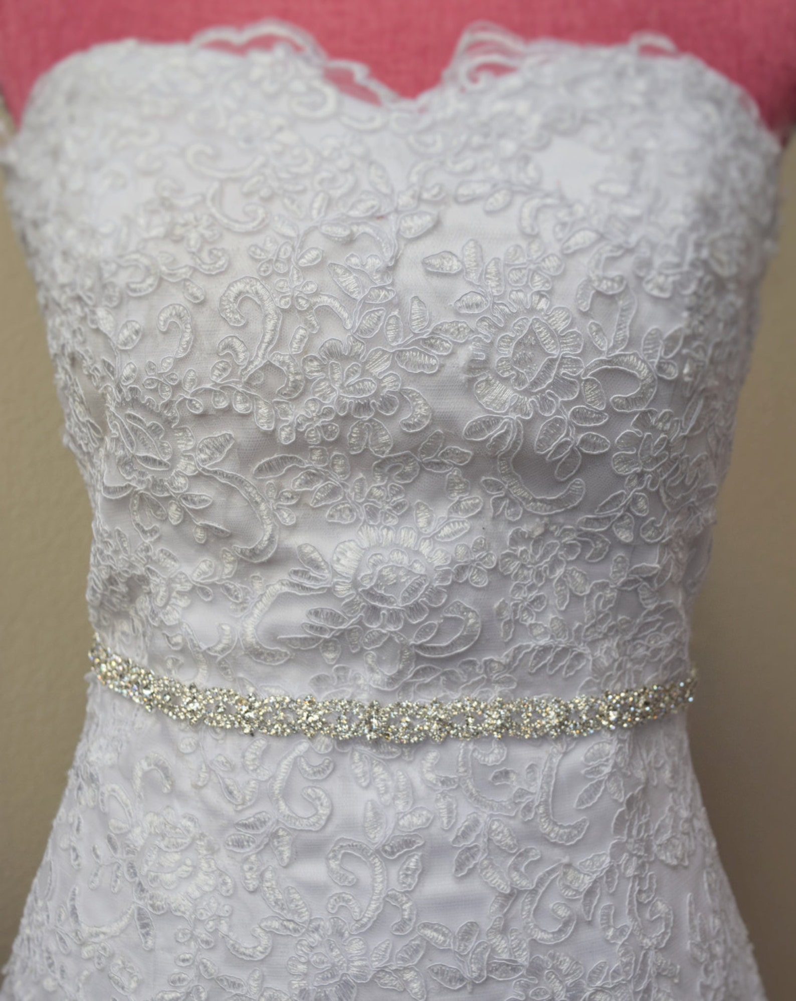 thin rhinestone belt