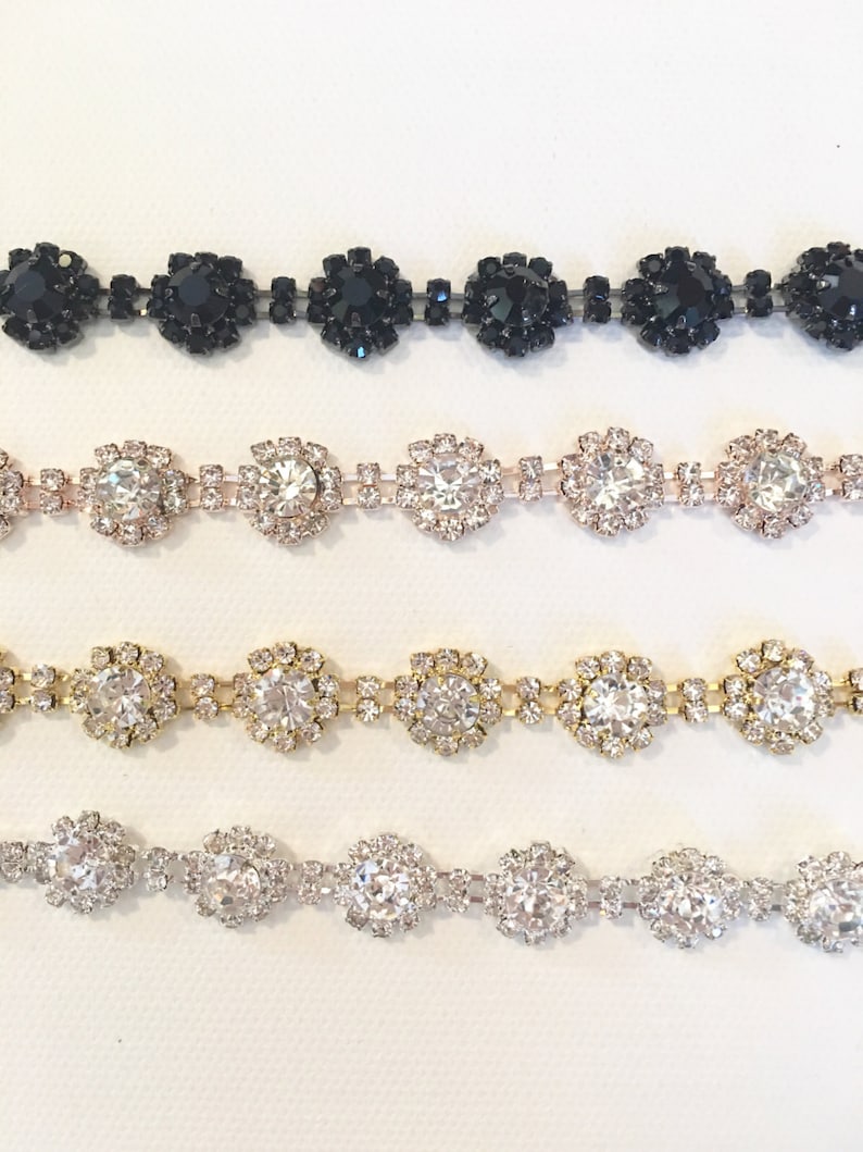 Thin Gold Crystal Rhinestone Headband Gold Rhinestone Hair Etsy