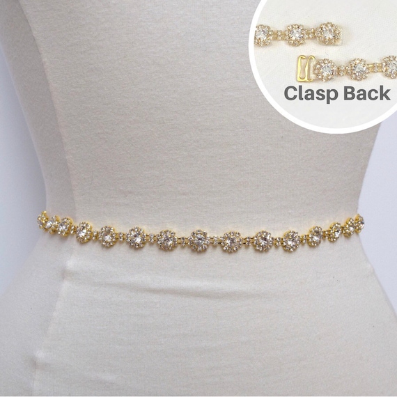 Slim gold hotsell belt