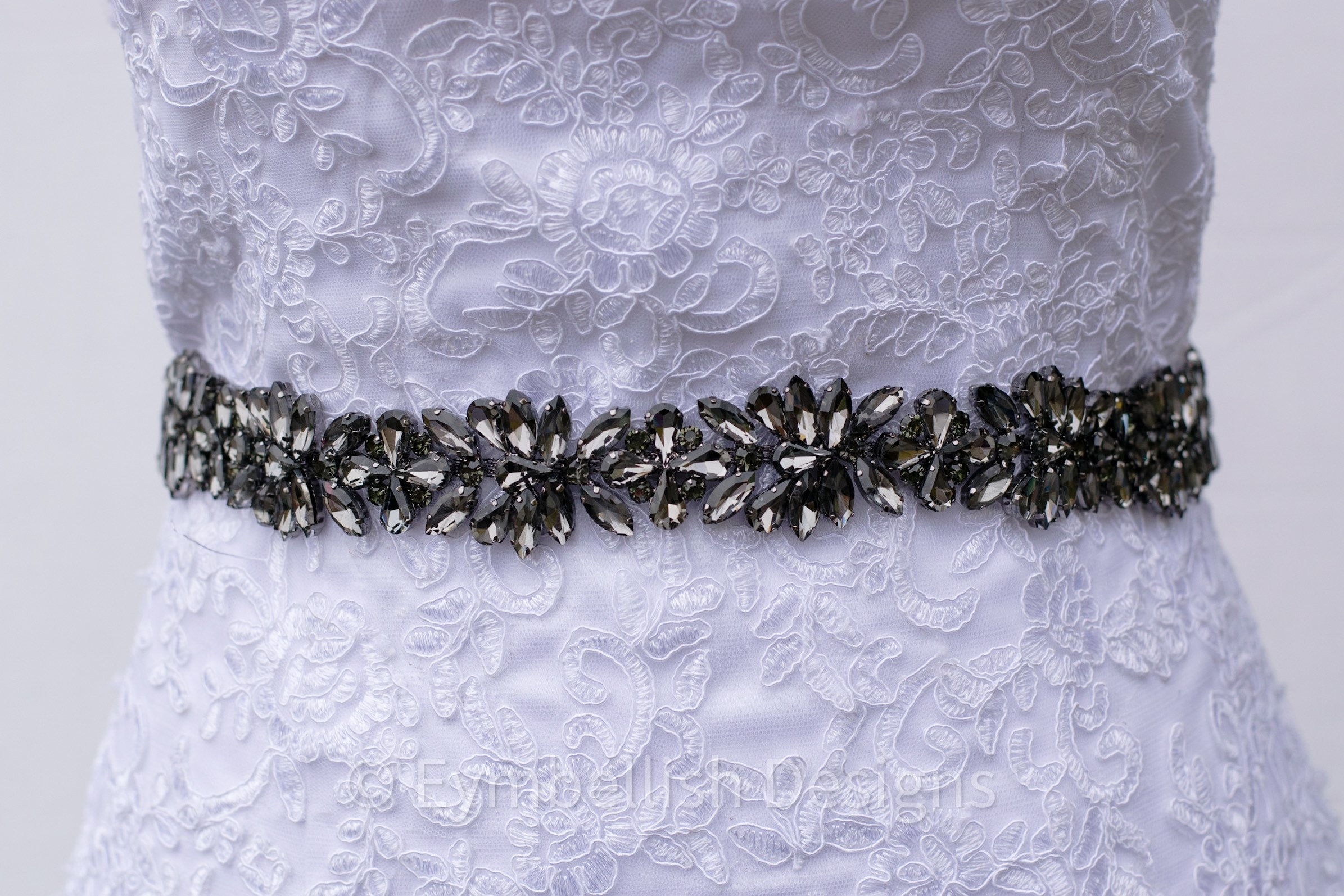 2337 Black Rhinestones Wedding Belt For Women Applique Pearl Bridal Sash Black Sash Belt With Pearls - Etsy main image 3
