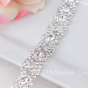 Thin Crystal Rhinestone Belt Bridal Belt Rhinestone Hair Band Bridesmaids Belt Bridal Sash EYM B003 image 8