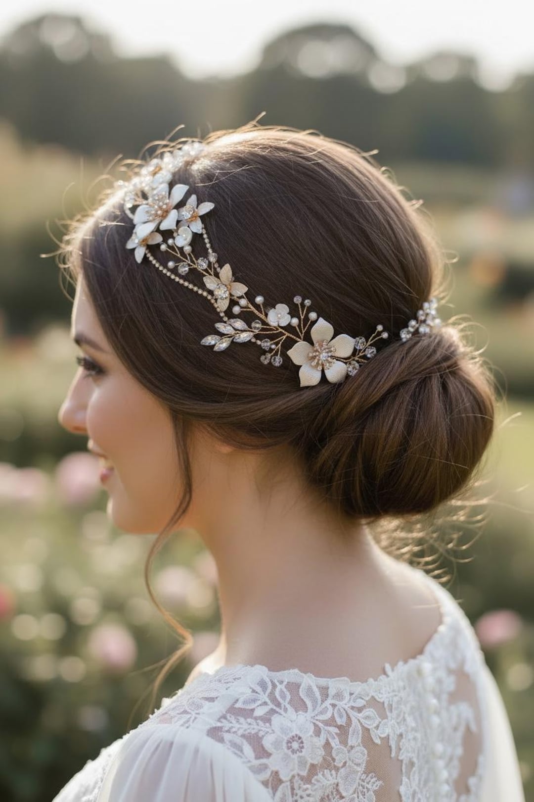 1 pezzo Cerchietto per capelli di cristallo brillante da sposa