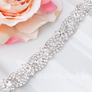 Thin Crystal Rhinestone Belt Bridal Belt Rhinestone Hair Band Bridesmaids Belt Bridal Sash EYM B003 image 6