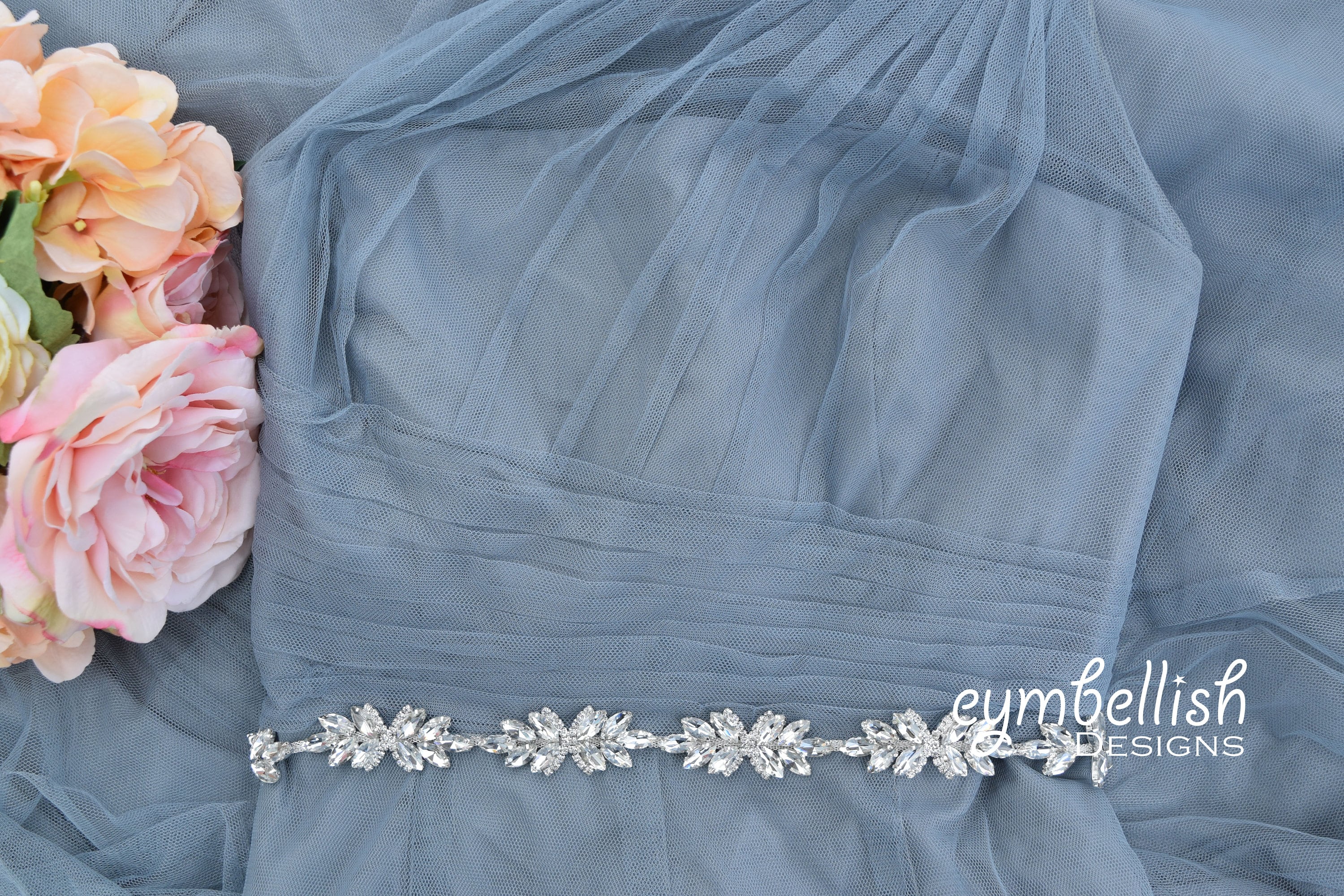 thin rhinestone belt