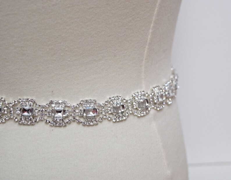 thin rhinestone belt