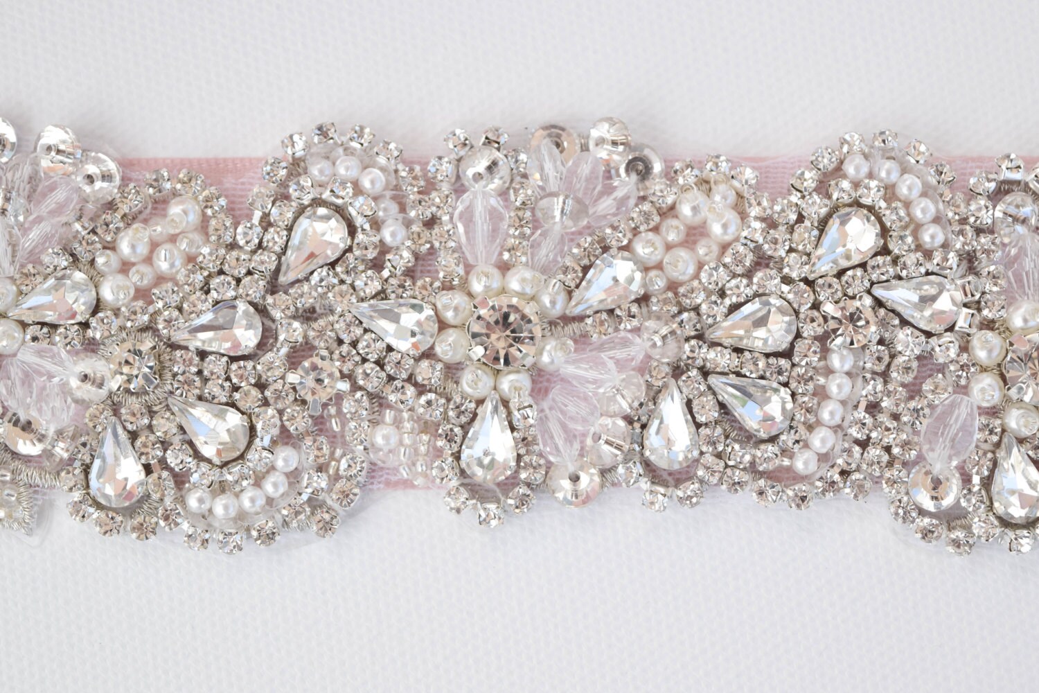 Bridal Belt-bridal Sash-rhinestone and Pearl Belt-wedding 