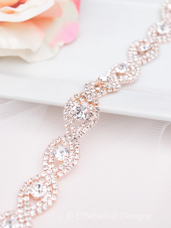 wedding dress rose gold belt Minimal Belt (2cm/0.8 inches)